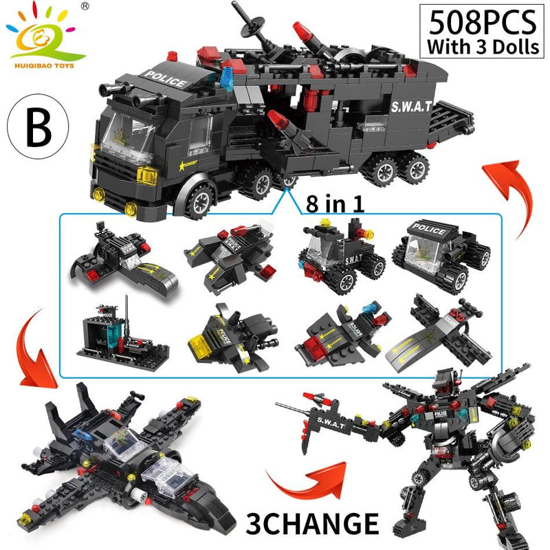 Brinquedo Blocos De Montar Swat - Kmelo120