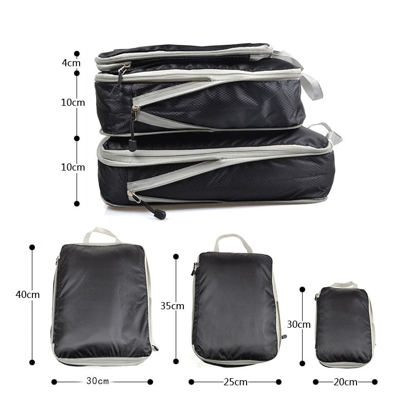 Conjunto de bolsas organizadoras para viagem - Kmelo120